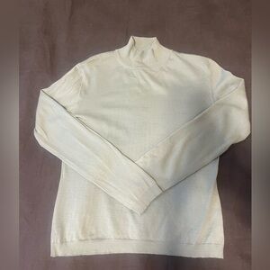 SOLD Cashmere silk mock neck sweater
